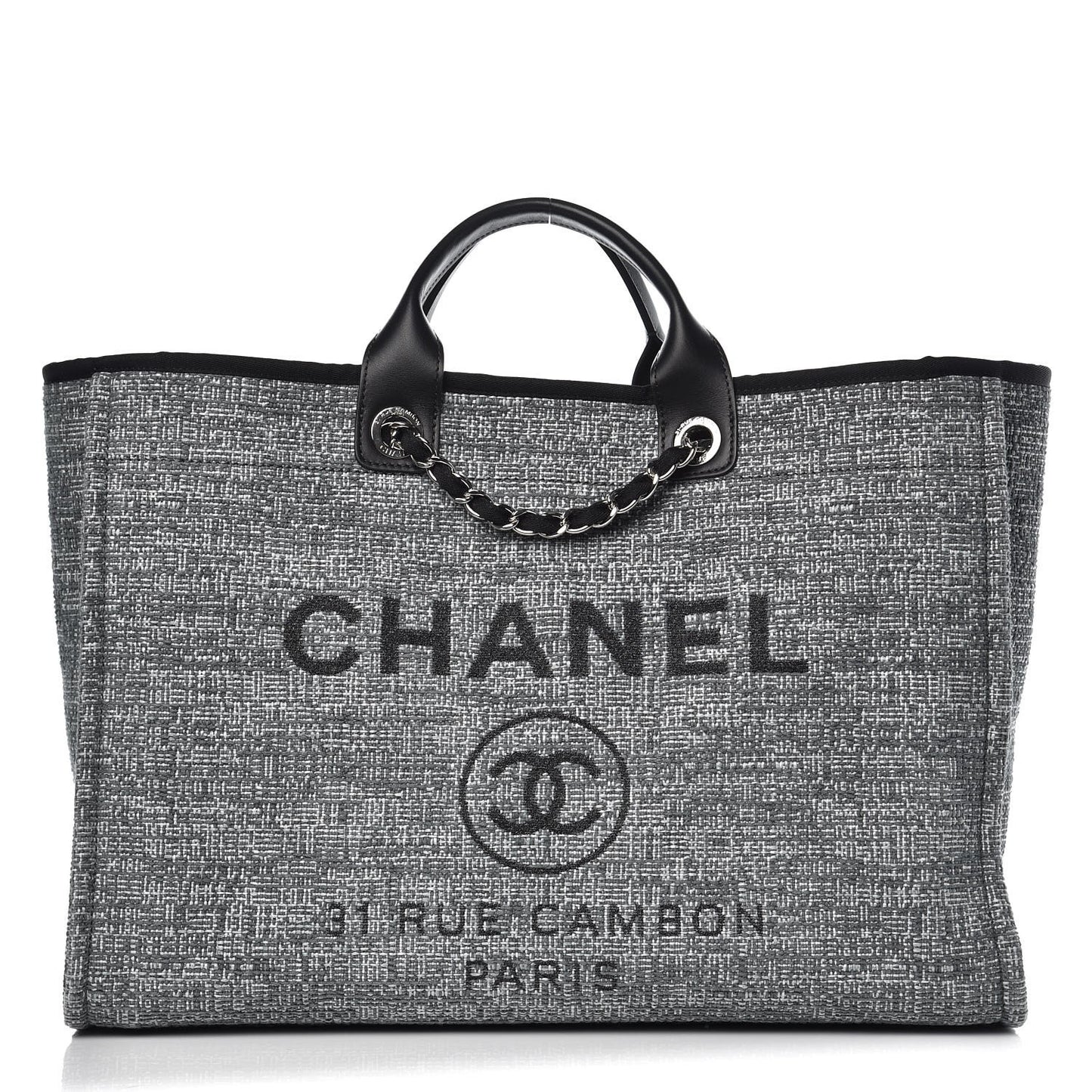 Canvas Large Deauville Tote Charcoal