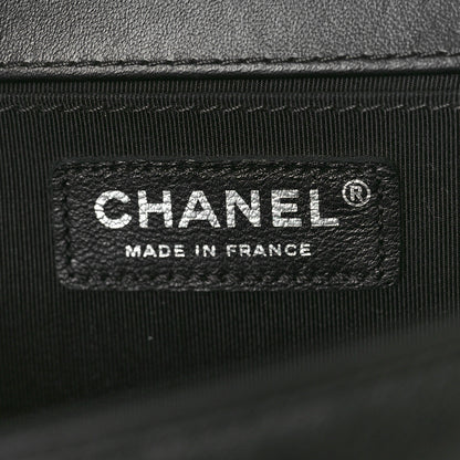 Chanel Lambskin Pleated Medium Boy Flap Black 5 of 10