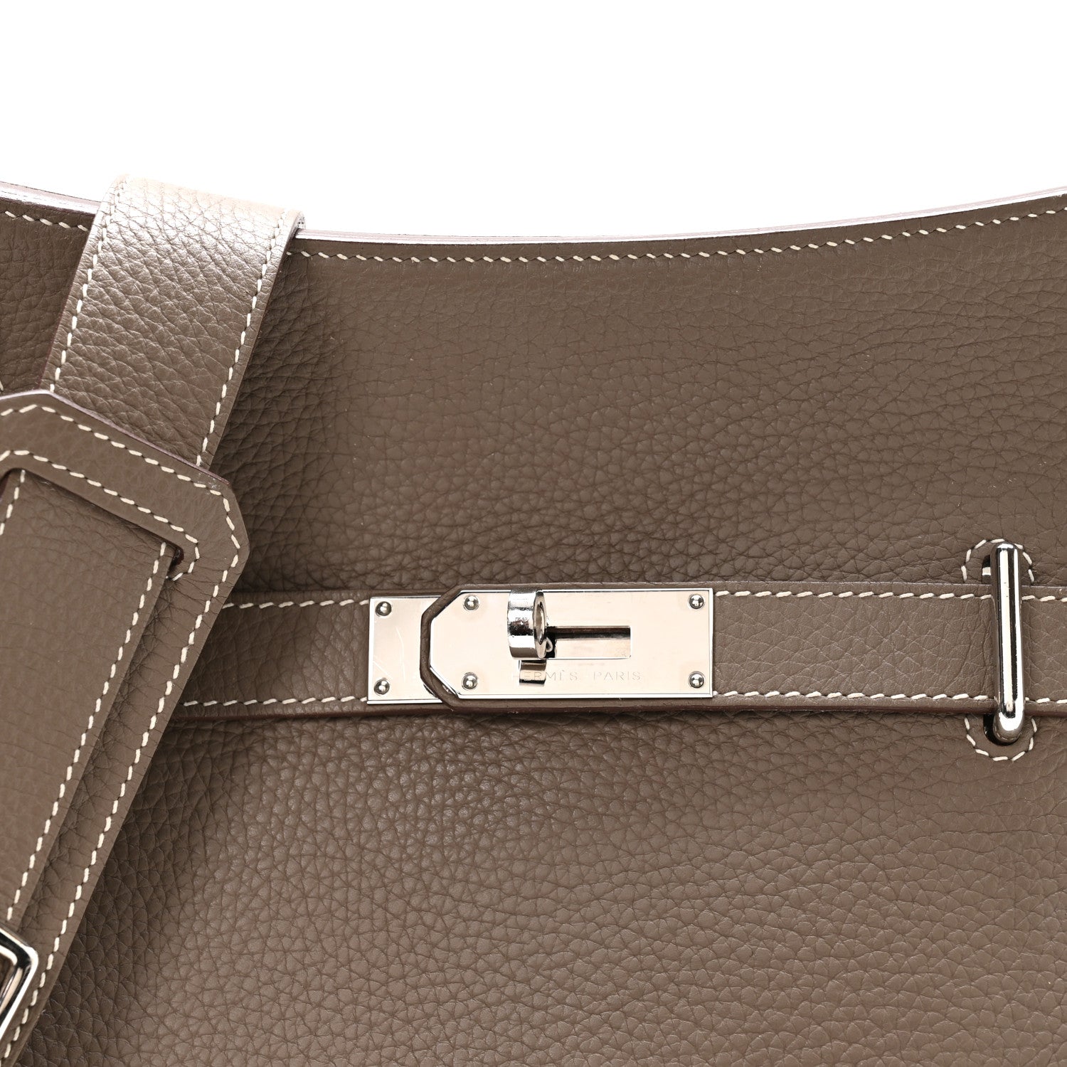 Hermes Taurillon Clemence Jypsiere 28 Etoupe 8 of 10