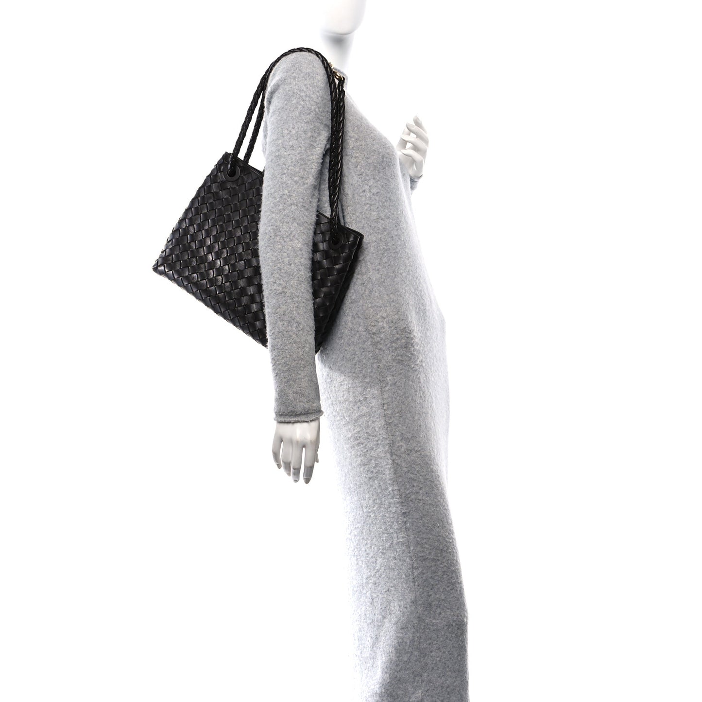 Nappa Intrecciato Medium Andiamo Shoulder Bag Fondant
