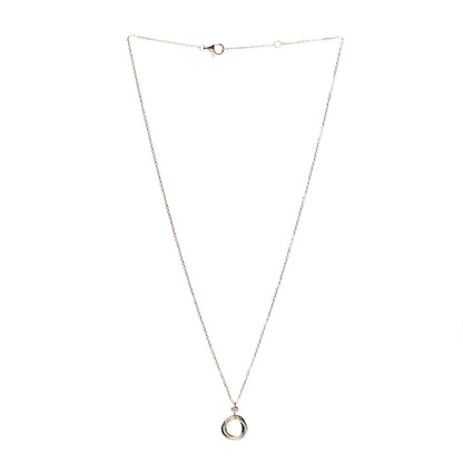 Cartier 18K Pink Yellow White Gold Pink Spinel Trinity Pendant Necklace 3 of 7