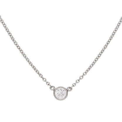 Tiffany Platinum Diamond .14ct Elsa Peretti Diamonds by the Yard Pendant Necklace 4 of 7