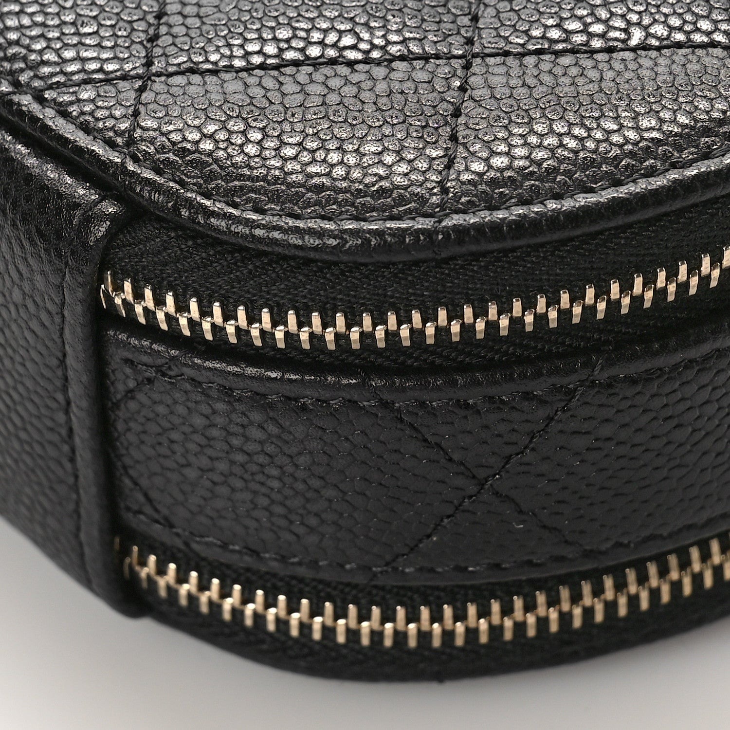 Chanel Caviar Quilted Round Handle With Care Vanity With Chain Black 9 of 10