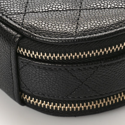 Chanel Caviar Quilted Round Handle With Care Vanity With Chain Black 9 of 10