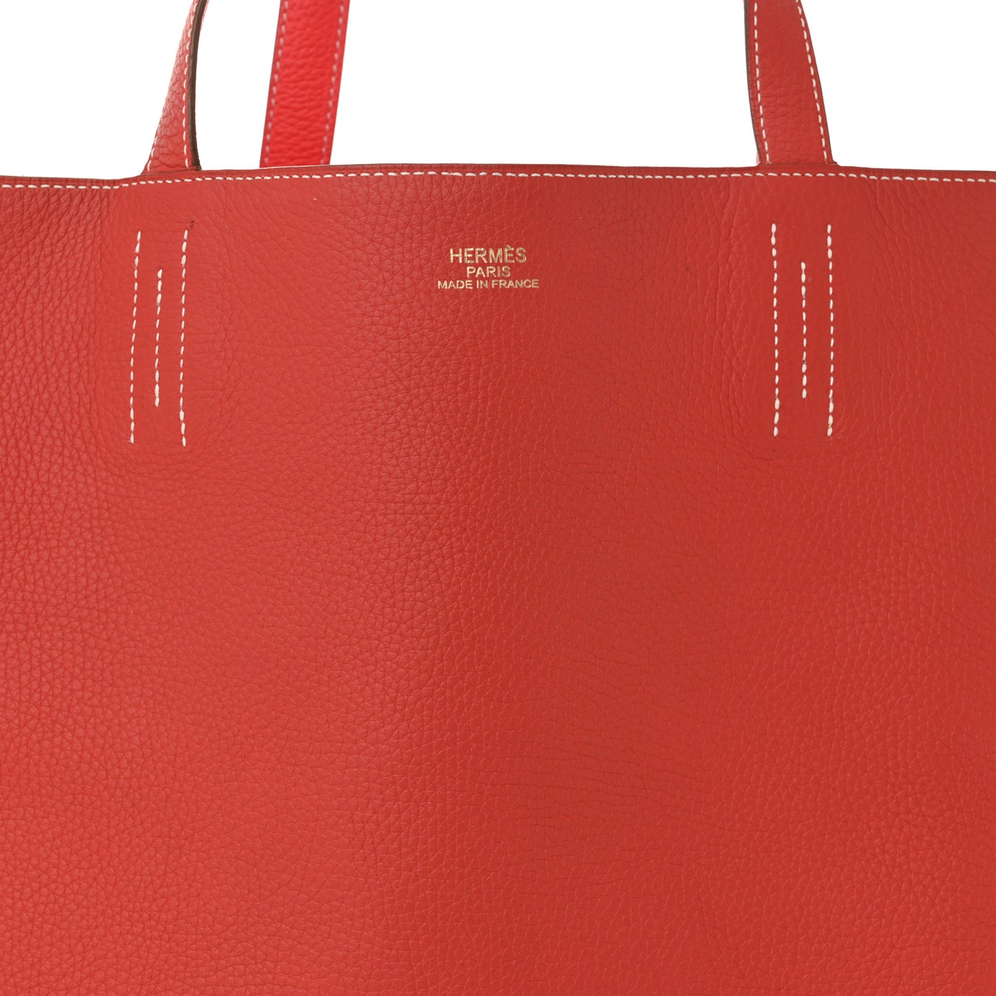 Taurillon Clemence Double Sens Reversible Tote 36 Sanguine Rose Jaipur