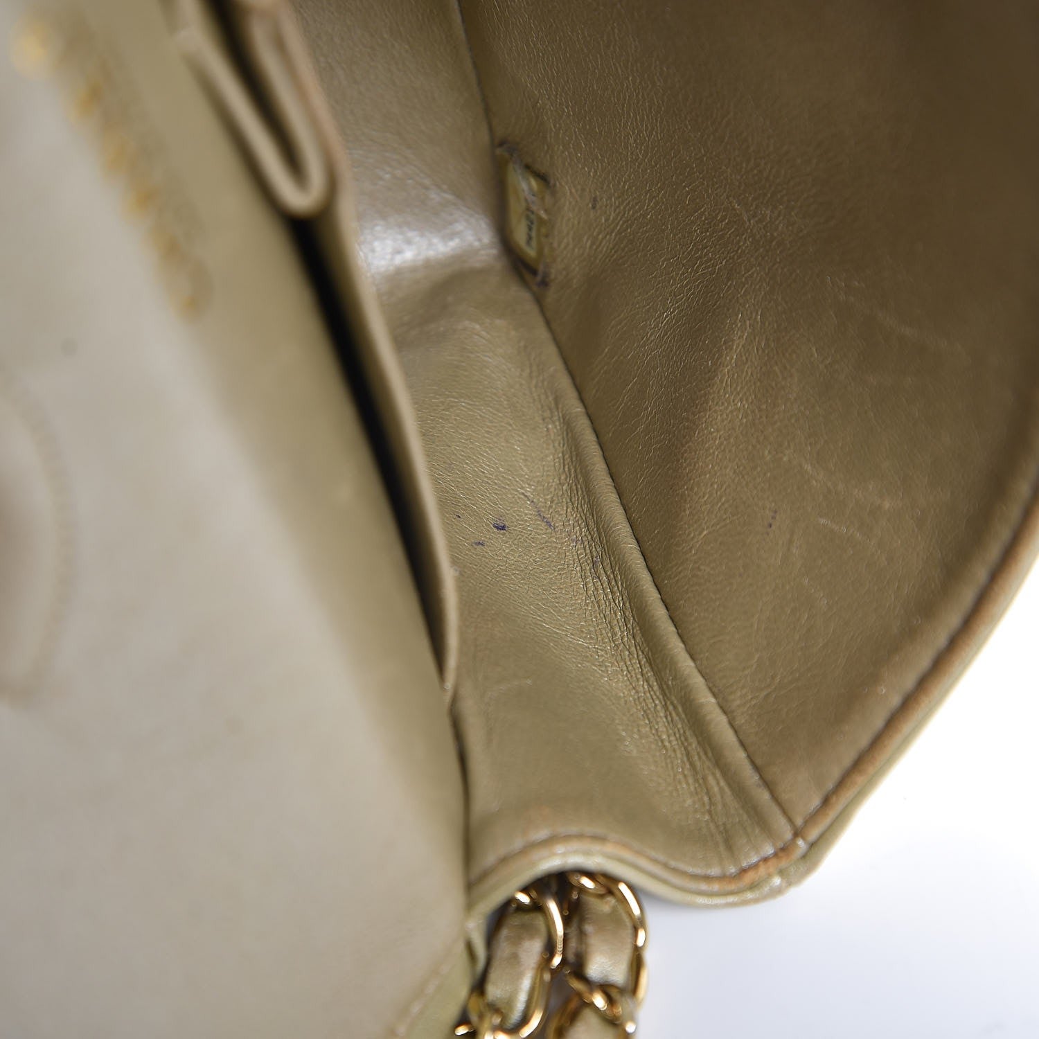 Chanel Lambskin Quilted Medium Double Flap Light Gold 9 of 21