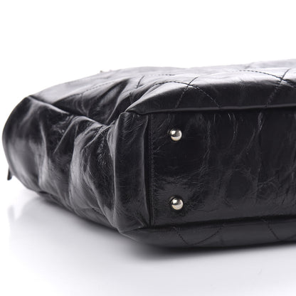 Chanel Glazed Calfskin Lambskin Portobello Tote Black 9 of 11