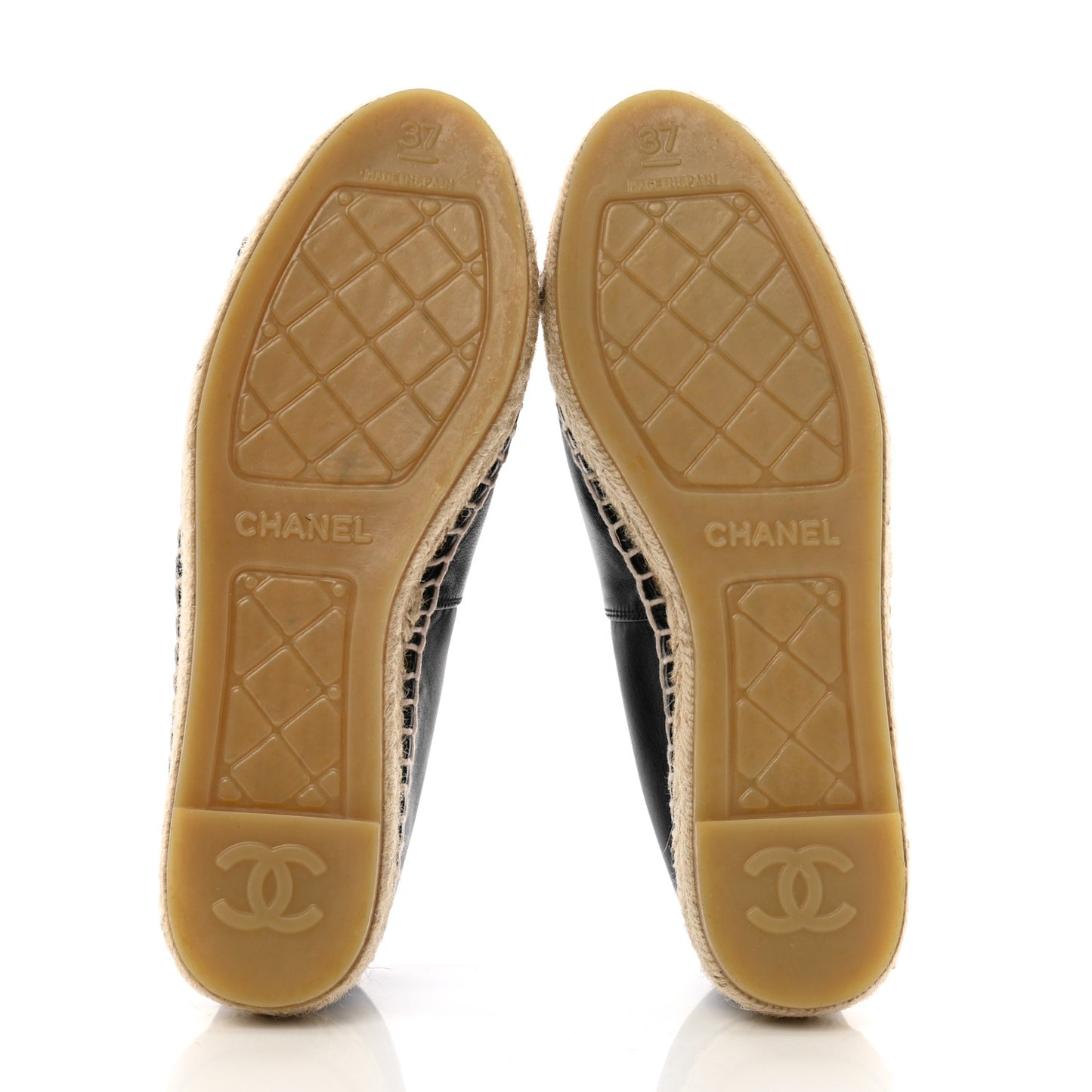 Lambskin CC Espadrilles 37 Black