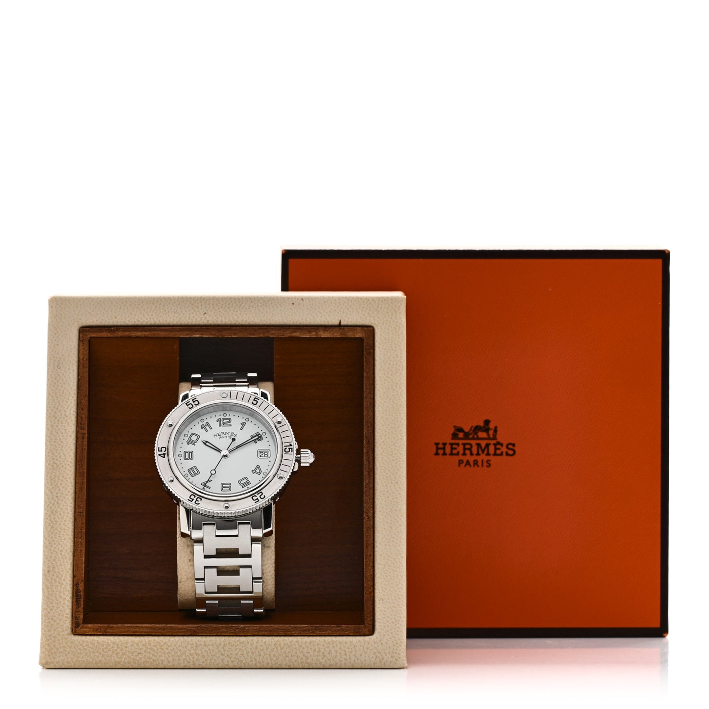 Stainless Steel 38mm Clipper Diver Quartz Watch White