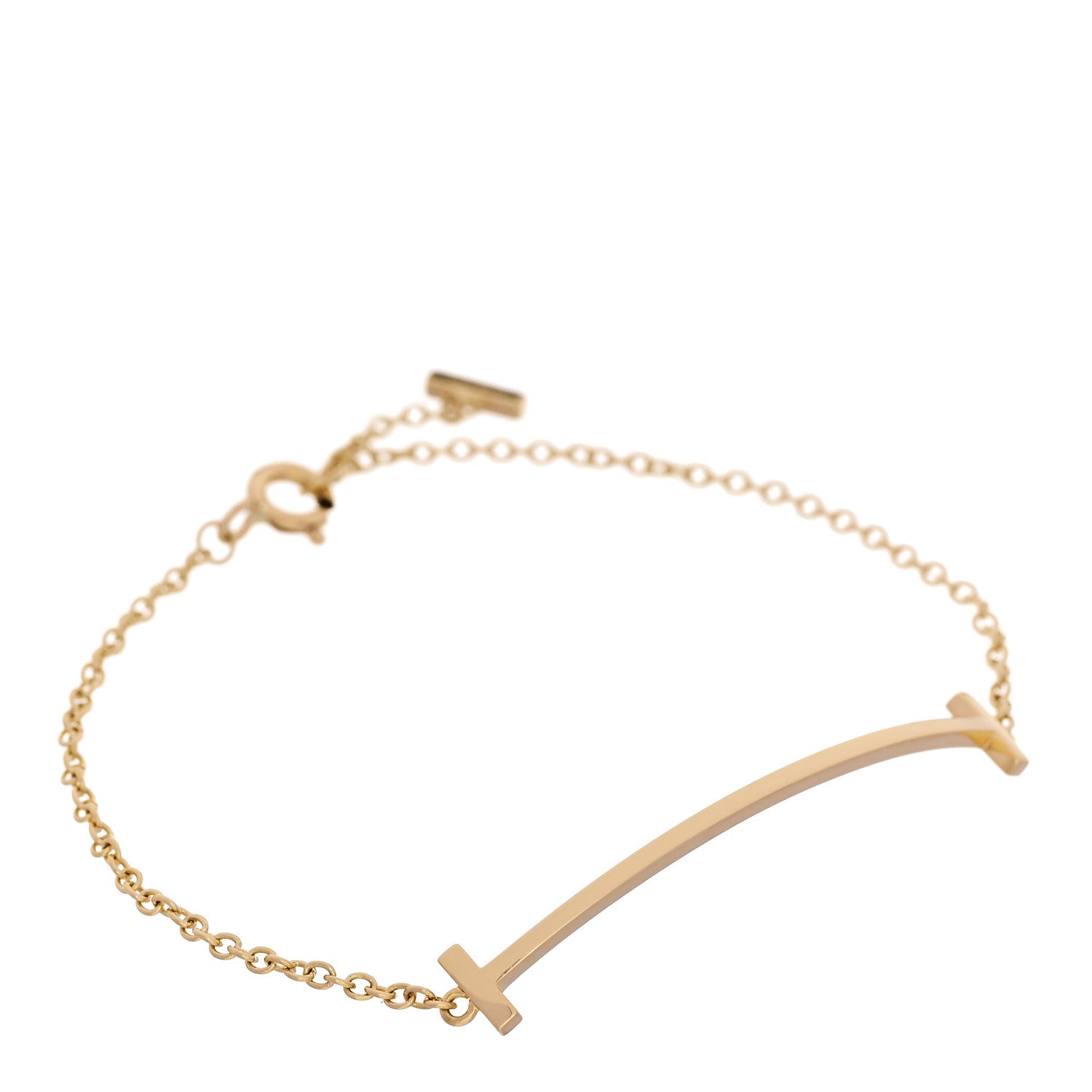 Tiffany 18K Yellow Gold T Smile Bracelet 1 of 4
