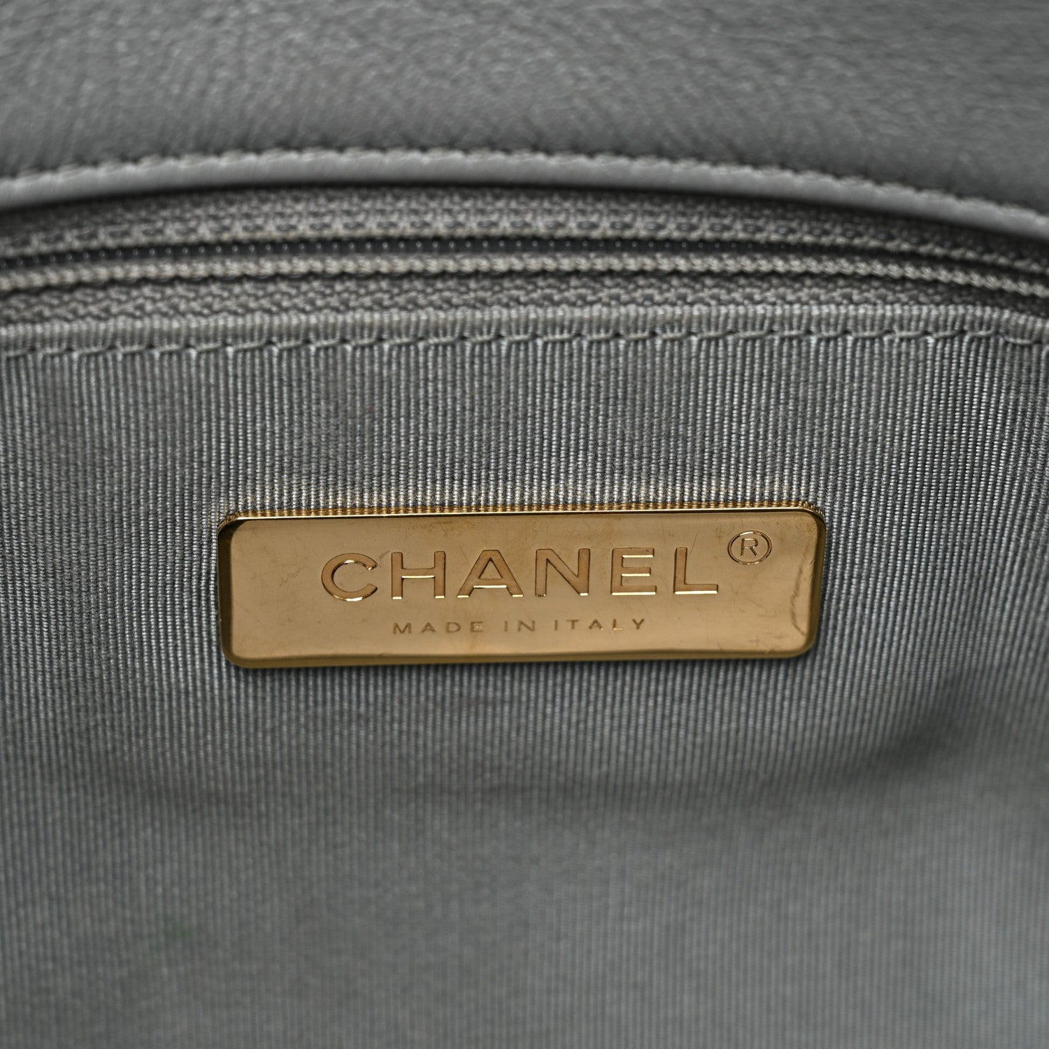 Chanel Lambskin Quilted Large Chanel 19 Flap Grey 6 of 15