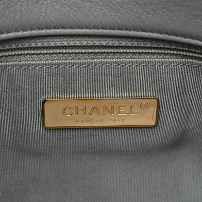 Chanel Lambskin Quilted Large Chanel 19 Flap Grey 6 of 15