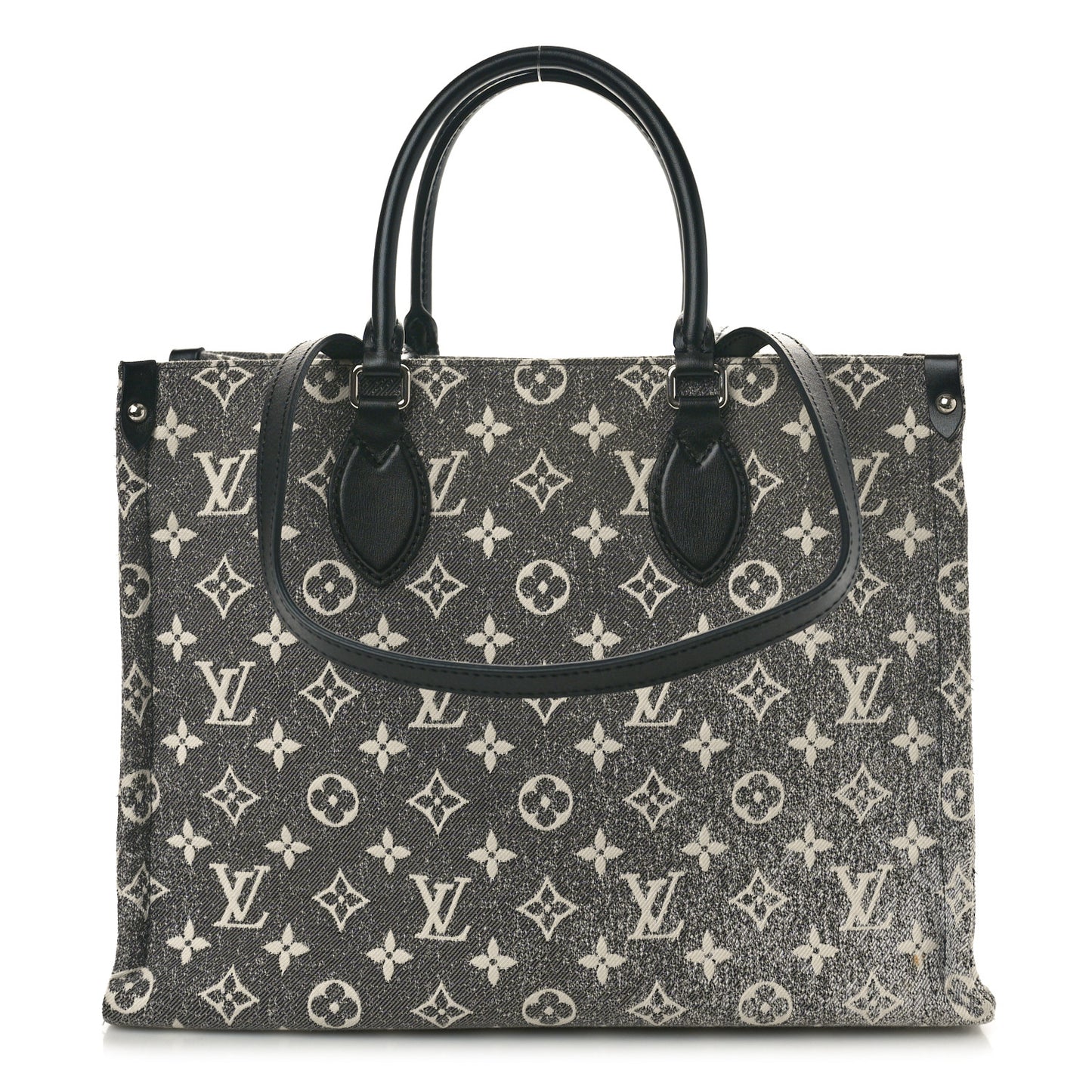 Monogram Jacquard Denim Onthego MM Black