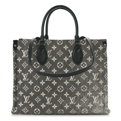 Louis Vuitton Monogram Jacquard Denim Onthego MM Black 1 of 9