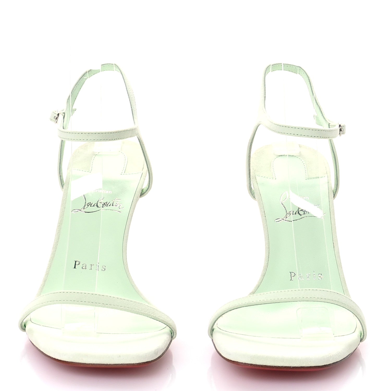 Christian Louboutin Suede Condora 85 Sandals 38 Studio Green 3 of 7