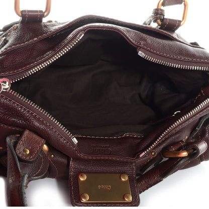 Chloe Leather Medium Paddington Satchel Chocolate 5 of 10