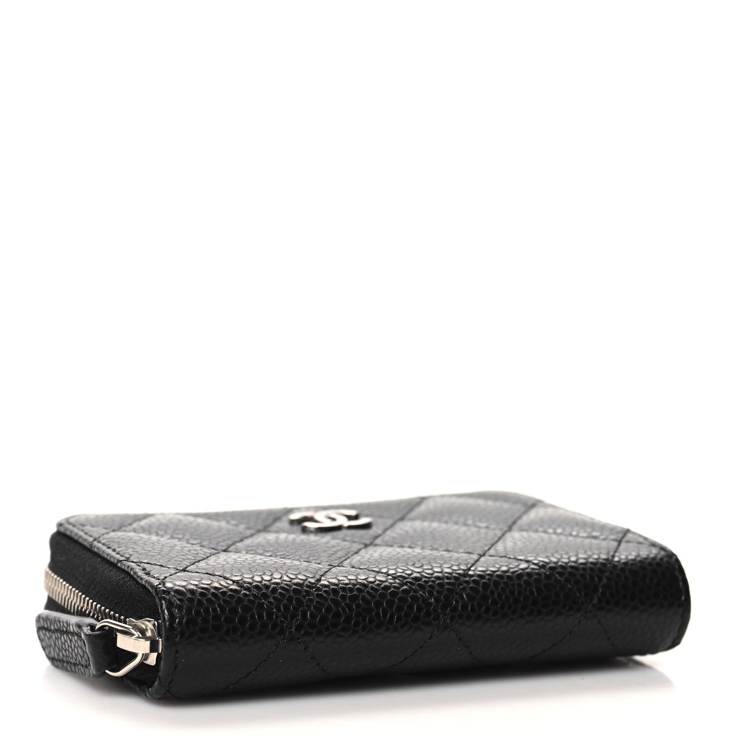Chanel Caviar Quilted Zip Coin Purse Black 4 of 7