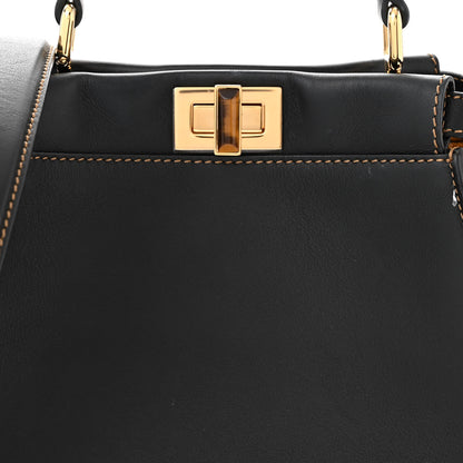 Fendi Vitello King Canvas Chinese New Year Tiger Embroidered Mini Peekaboo Black Dark Yellow 8 of 15