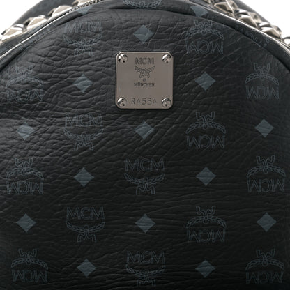 MCM Visetos Studded Medium Backpack Black 7 of 10