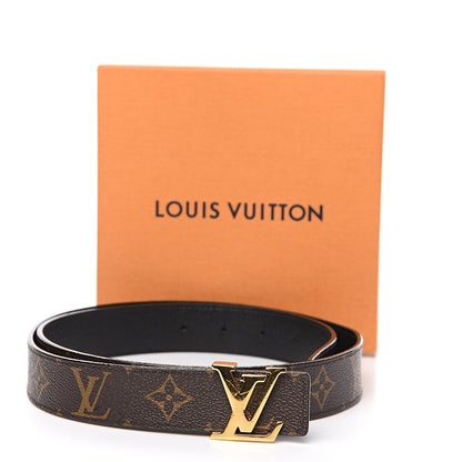 Louis Vuitton Calfskin Monogram 30mm LV Initiales Reversible Belt 90 36 Black 5 of 5