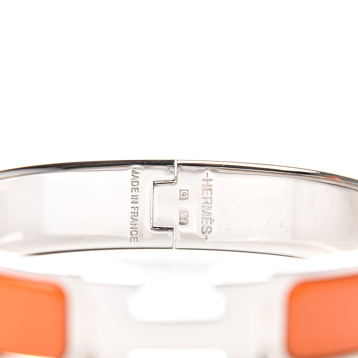 Hermes Enamel Narrow Clic Clac H Bracelet PM Orange 3 of 4