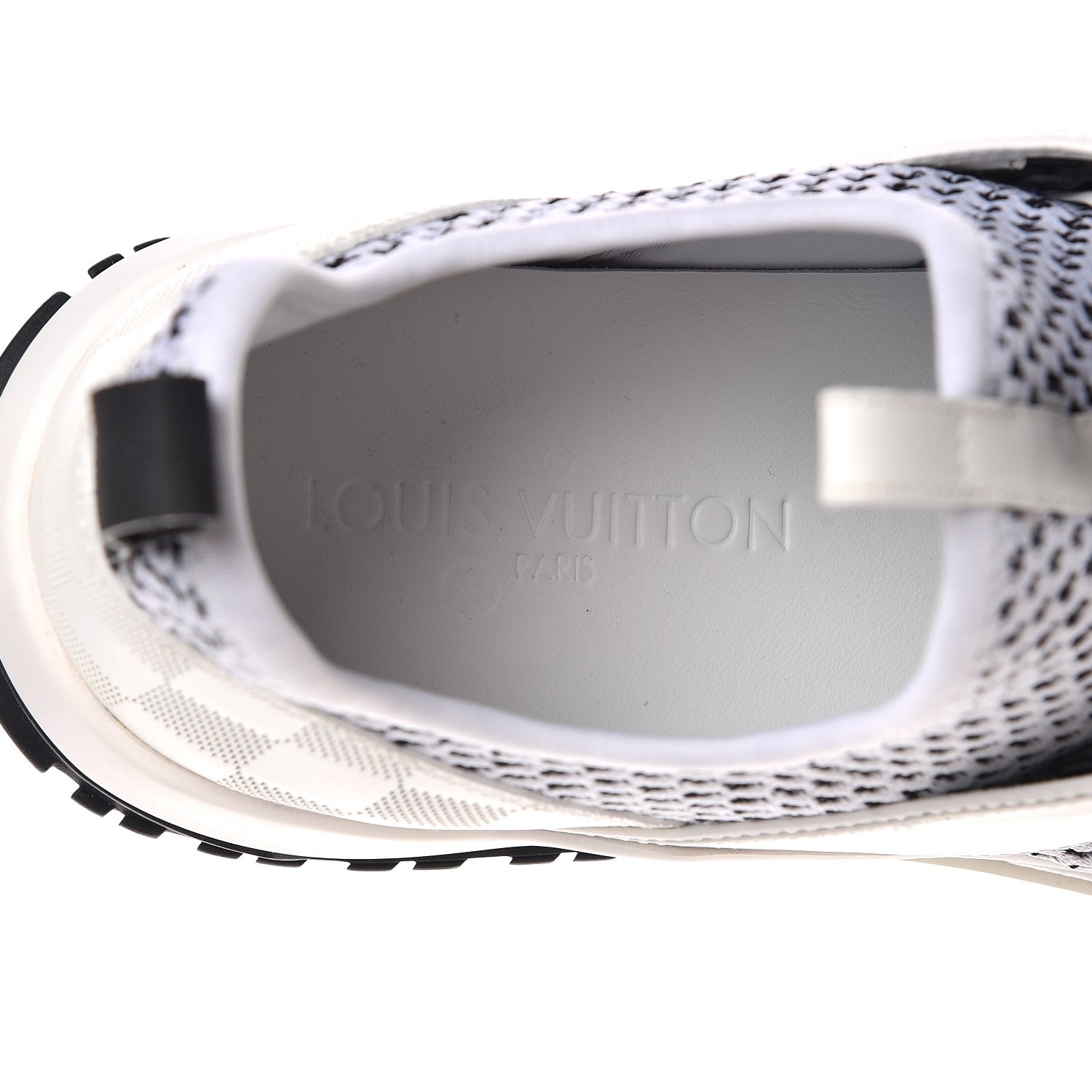 Louis Vuitton Mesh Calfskin Damier Embossed Fuel Power Sneakers 6 White 6 of 13