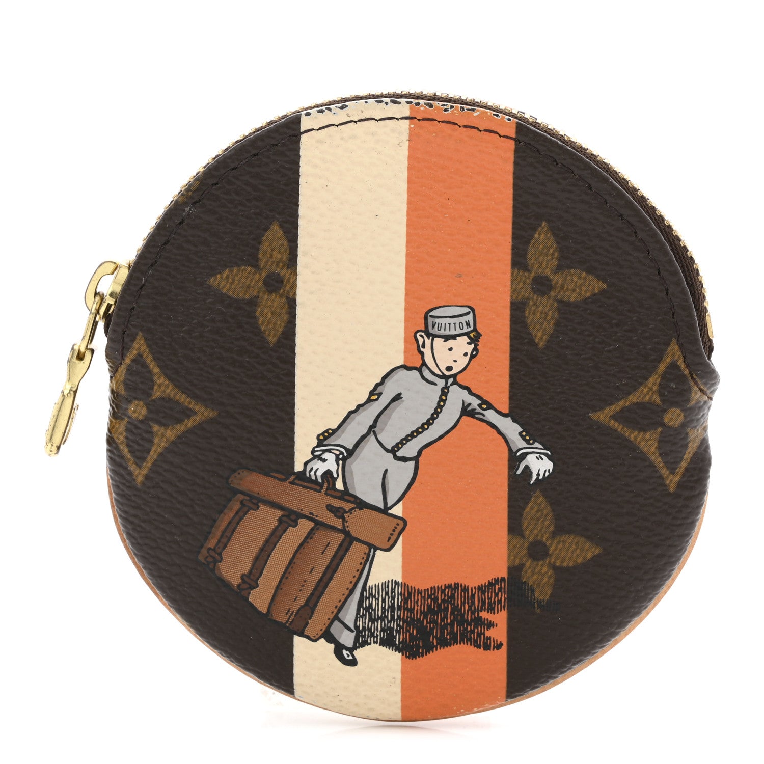 Louis Vuitton Monogram Groom Round Coin Purse 1 of 9
