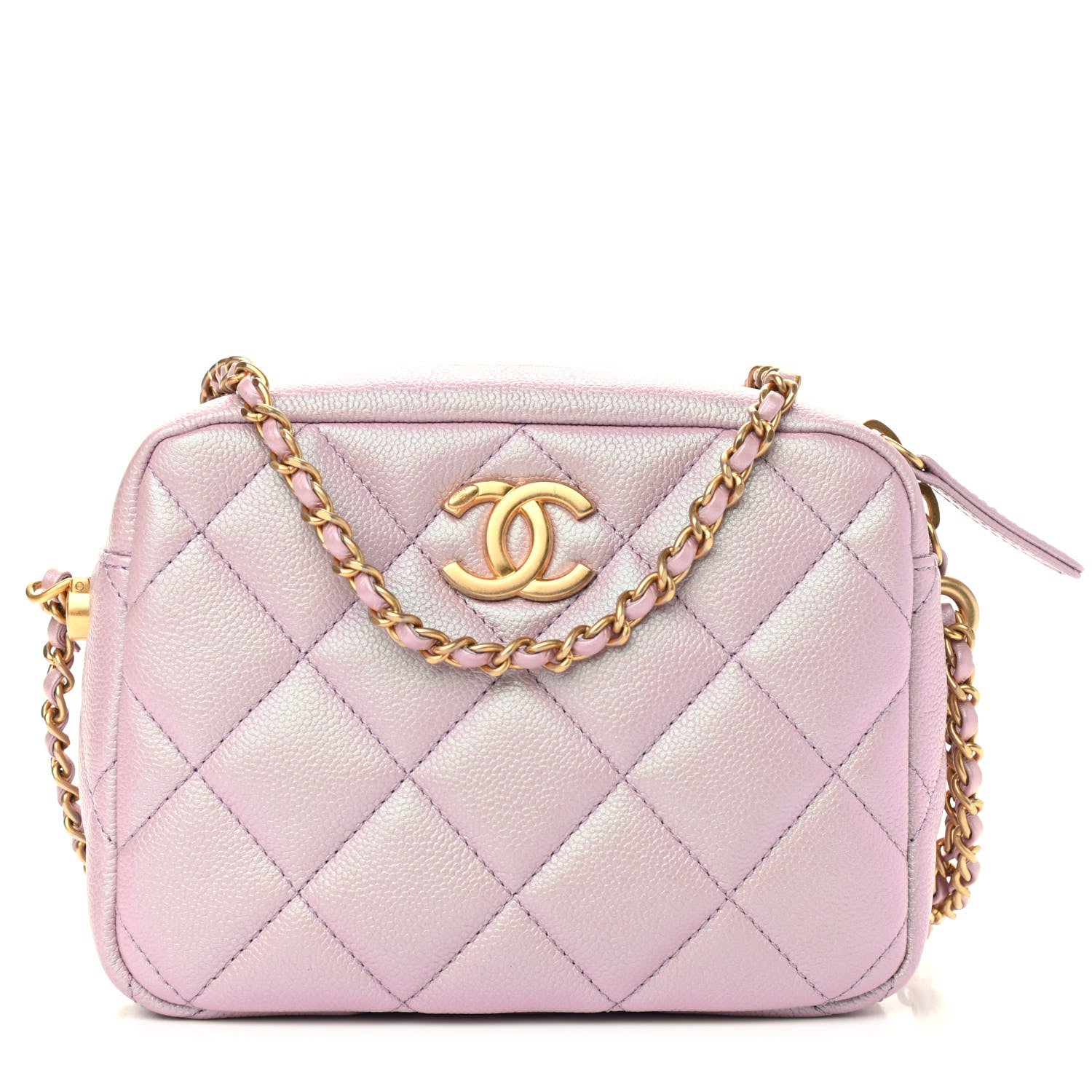 Chanel Iridescent Caviar Quilted Mini My Perfect Camera Case Pink 1 of 9