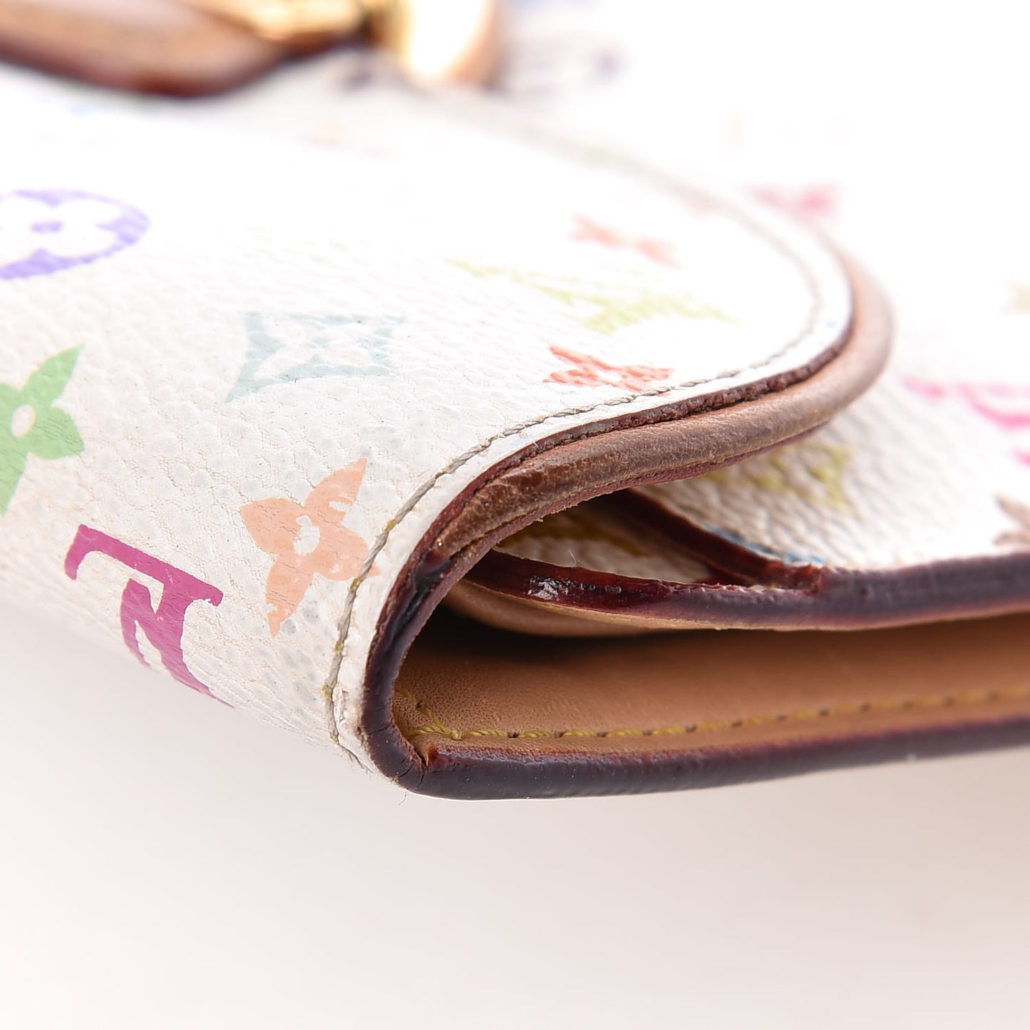 Monogram Multicolor Eugenie Wallet White