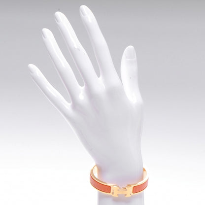 Hermes Enamel Narrow Clic Clac H Bracelet PM Orange 2 of 5