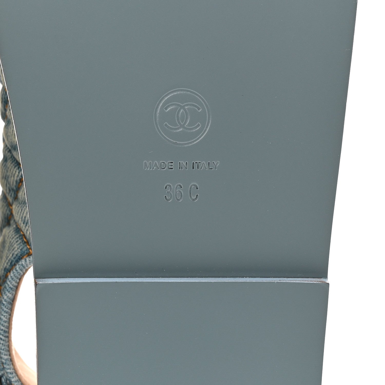 Chanel Denim Quilted Dad Sandals 36 Blue 7 of 10