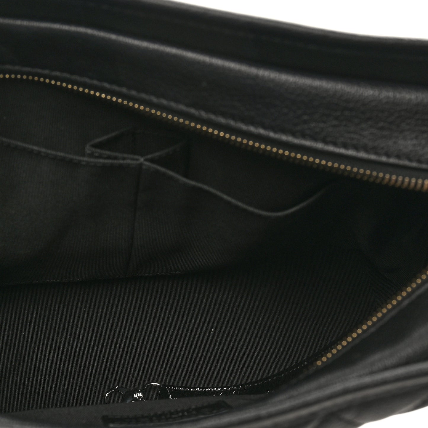 Patent Goatskin Quilted Medium Gabrielle Hobo Black