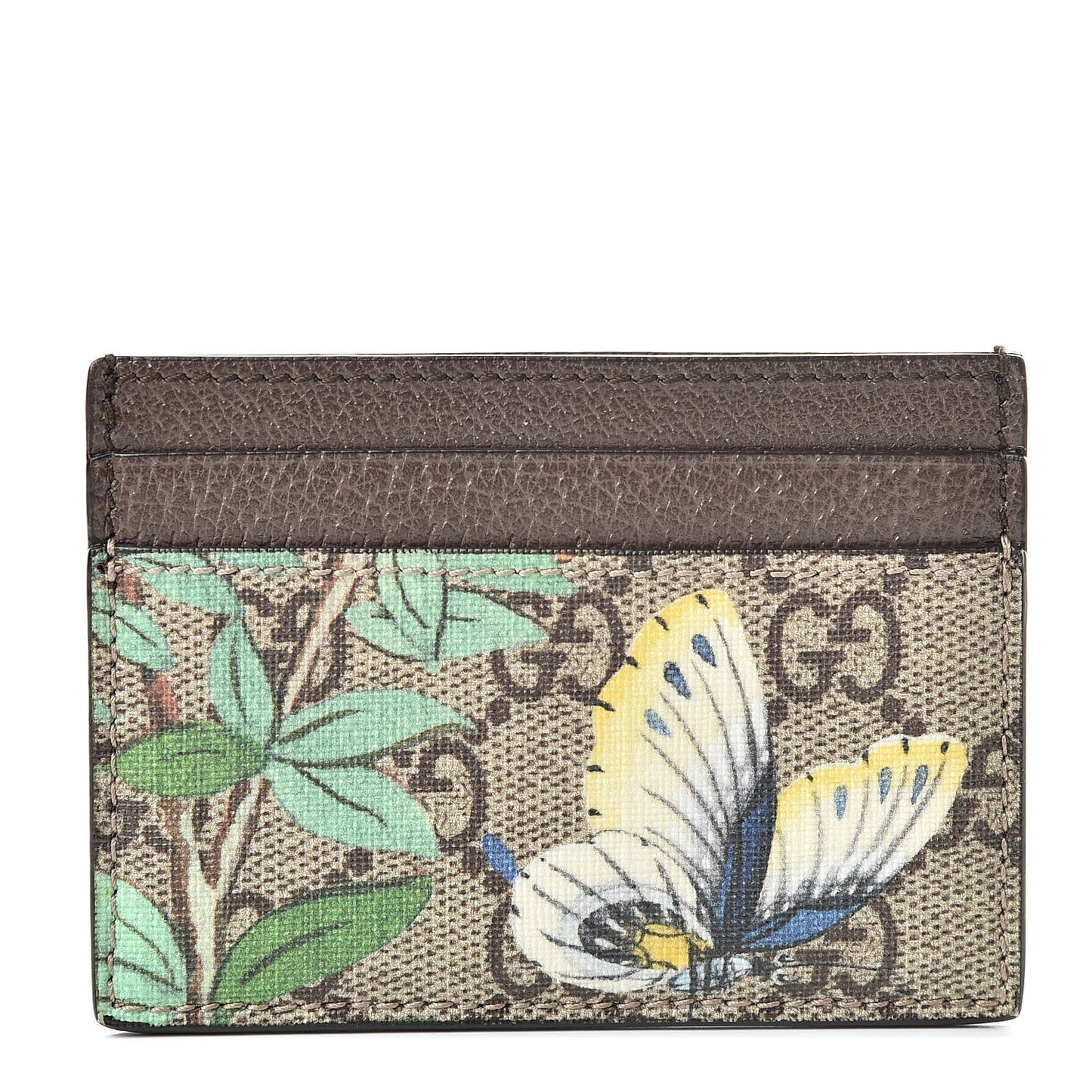 GG Supreme Monogram Tian Card Holder Beige Multicolor New Acero