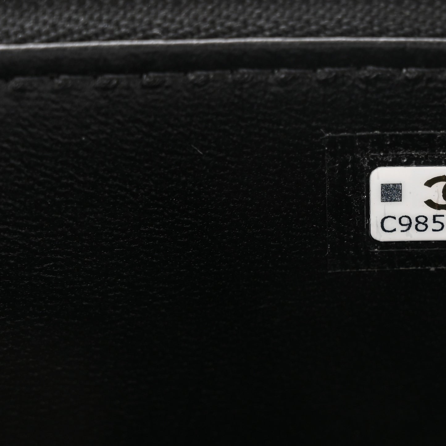 Lambskin Enamel Quilted Small Coco Hearts Vanity Case With Chain Black