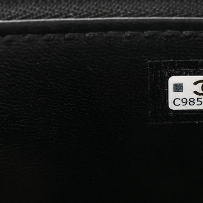 Chanel Lambskin Enamel Quilted Small Coco Hearts Vanity Case With Chain Black 6 of 10