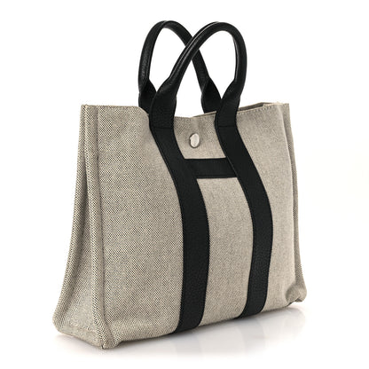 Hermes Toile Taurillon Clemence Sac Harnais Tote PM Black 3 of 10