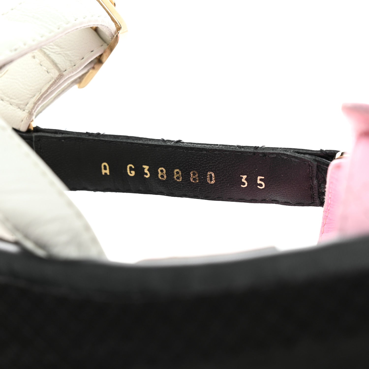 Chanel Lambskin Quilted CC Logo Platform Sandals 35 Black White Pink 9 of 10