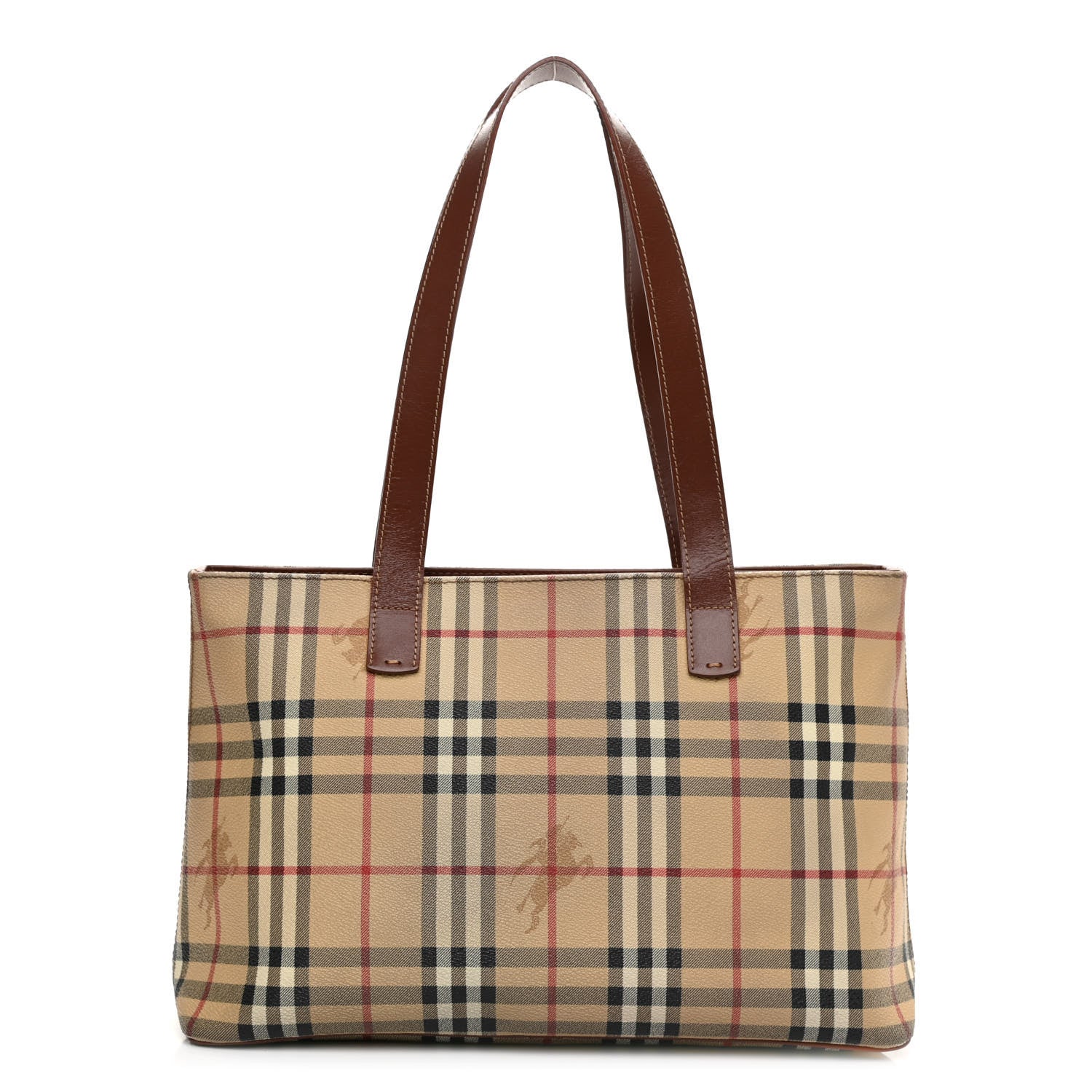 Burberry Haymarket Check Tote Brown 1 of 9