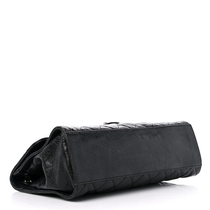 Chanel Crumpled Grained Calfskin Jumbo CC Crave Flap Black 4 of 15