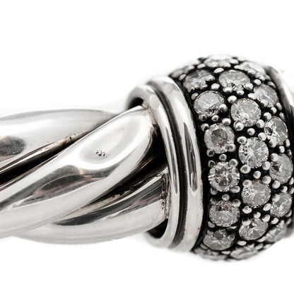 David Yurman Sterling Silver Diamond Prasiolite 10mm Moonlight Ice Bracelet 5 of 5