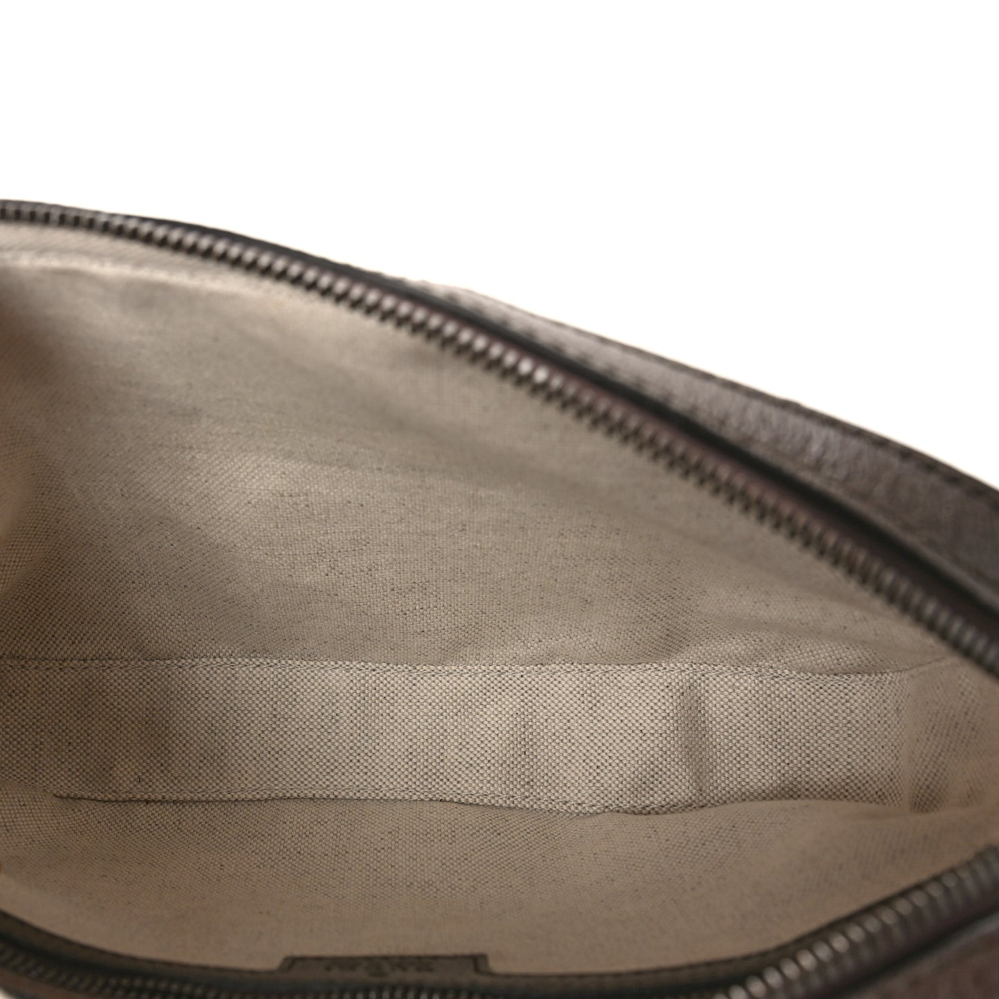 GG Supreme Monogram Textured Dollar Calfskin Web Ophidia Wristlet Shoulder Bag Beige Ebony New Acero