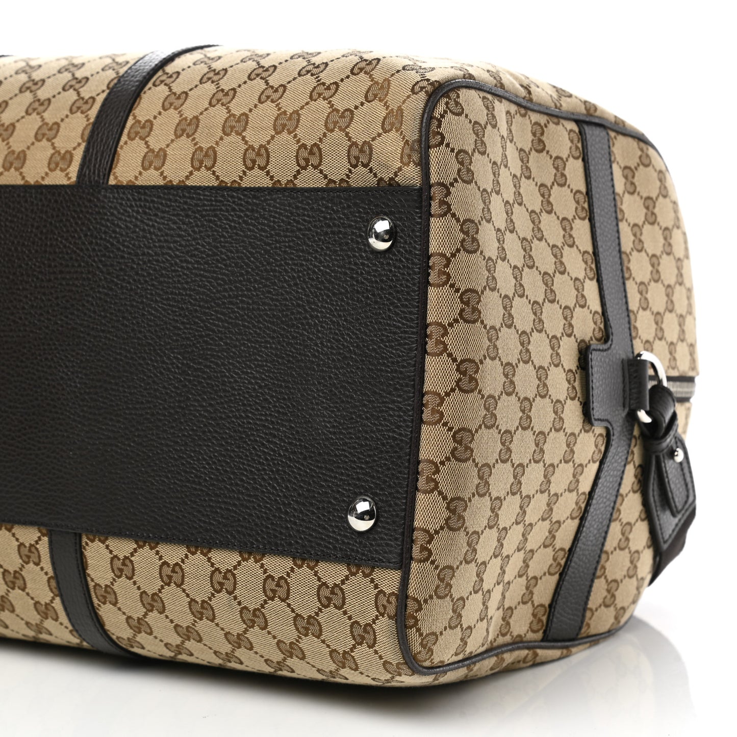 Monogram Dollar Calfskin Large Boston Duffle Bag Beige Ebony Testa di Moro Marrone Scuro
