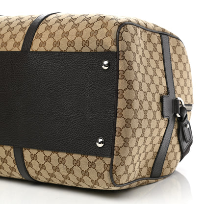 Gucci Monogram Dollar Calfskin Large Boston Duffle Bag Beige Ebony Testa di Moro Marrone Scuro 10 of 10