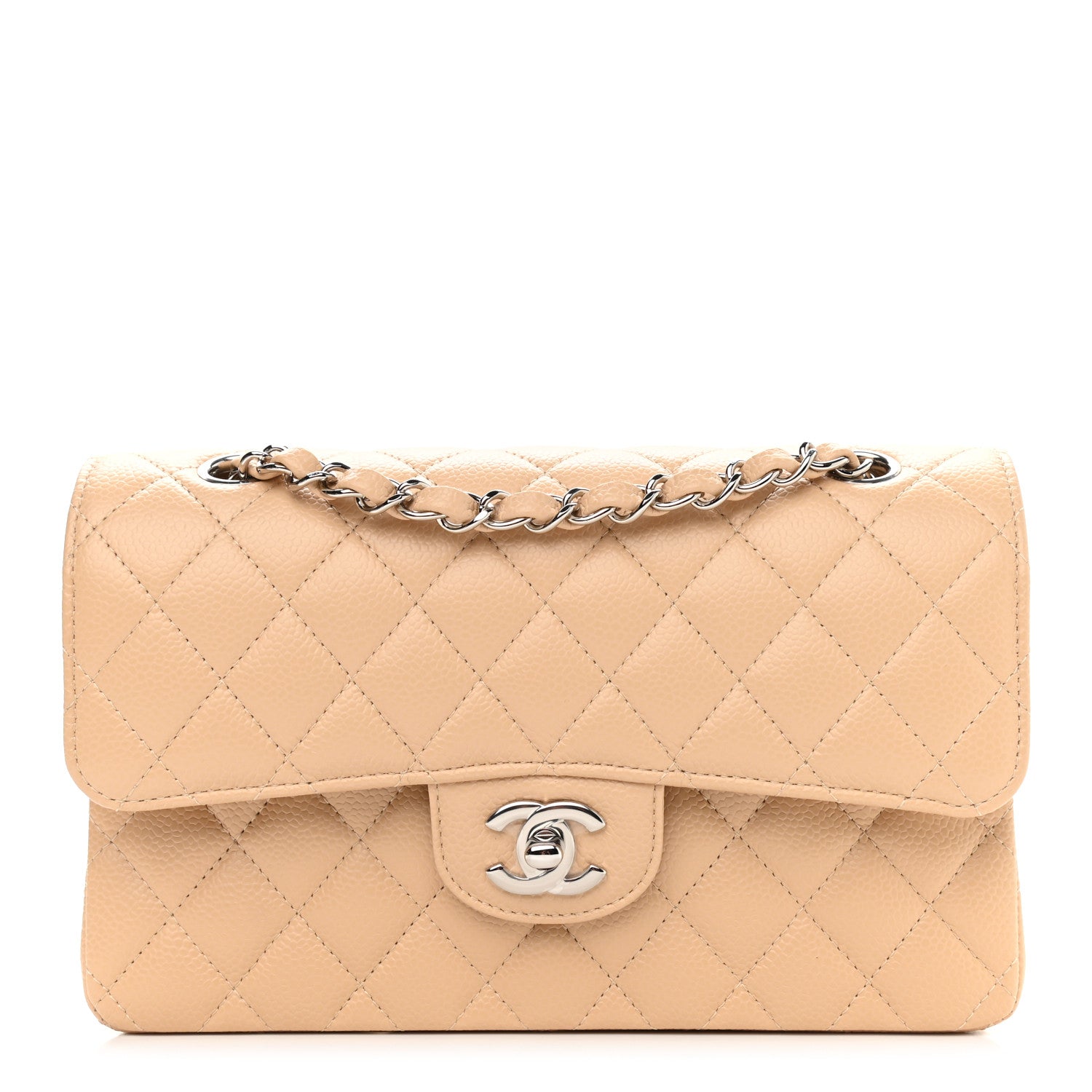 Chanel Caviar Quilted Small Double Flap Beige 1 of 11