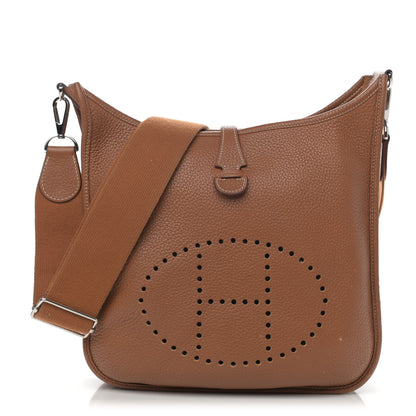 Hermes Taurillon Clemence Evelyne III PM Gold 1 of 12