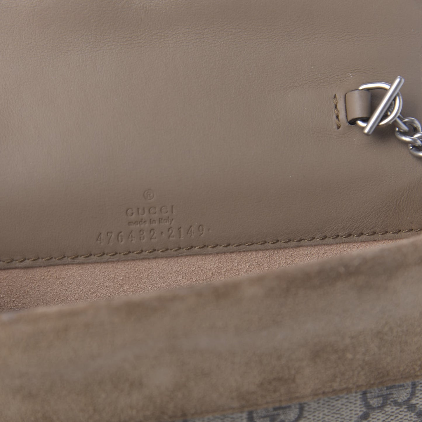 GG Supreme Monogram Super Mini Dionysus Shoulder Bag Taupe