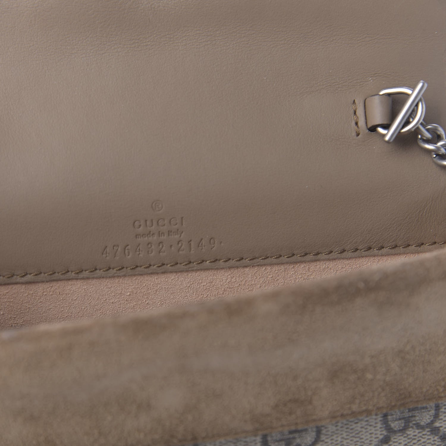Gucci GG Supreme Monogram Super Mini Dionysus Shoulder Bag Taupe 8 of 10