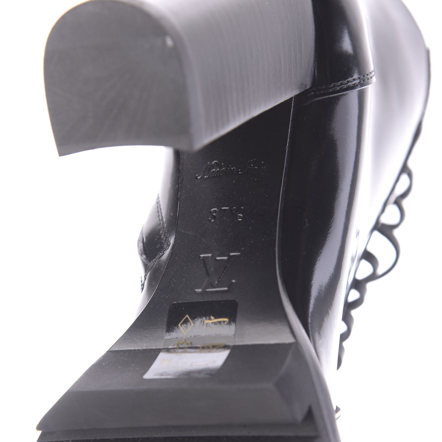 Patent Calfskin Monogram Star Trail Ankle Boots 37.5 Black
