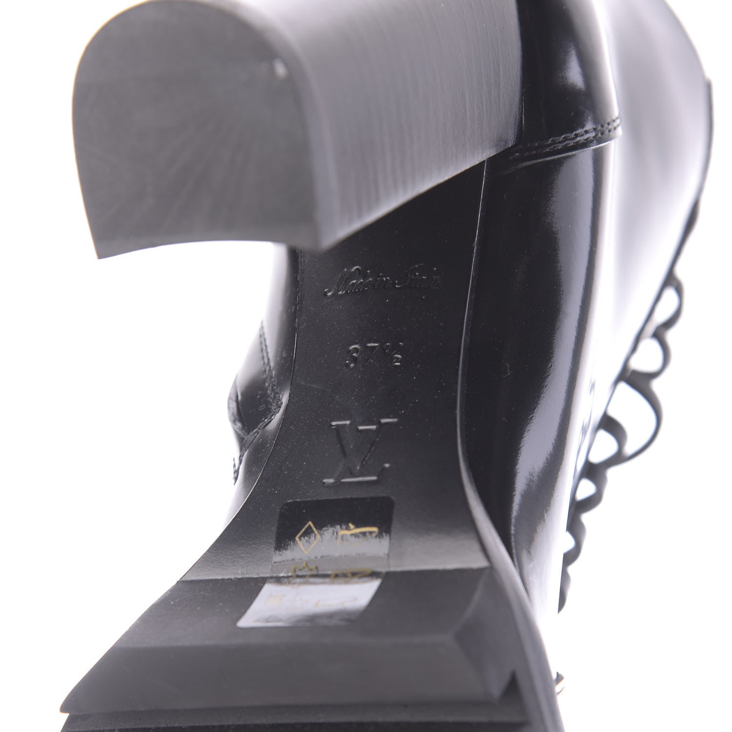 Louis Vuitton Patent Calfskin Monogram Star Trail Ankle Boots 37.5 Black 8 of 9