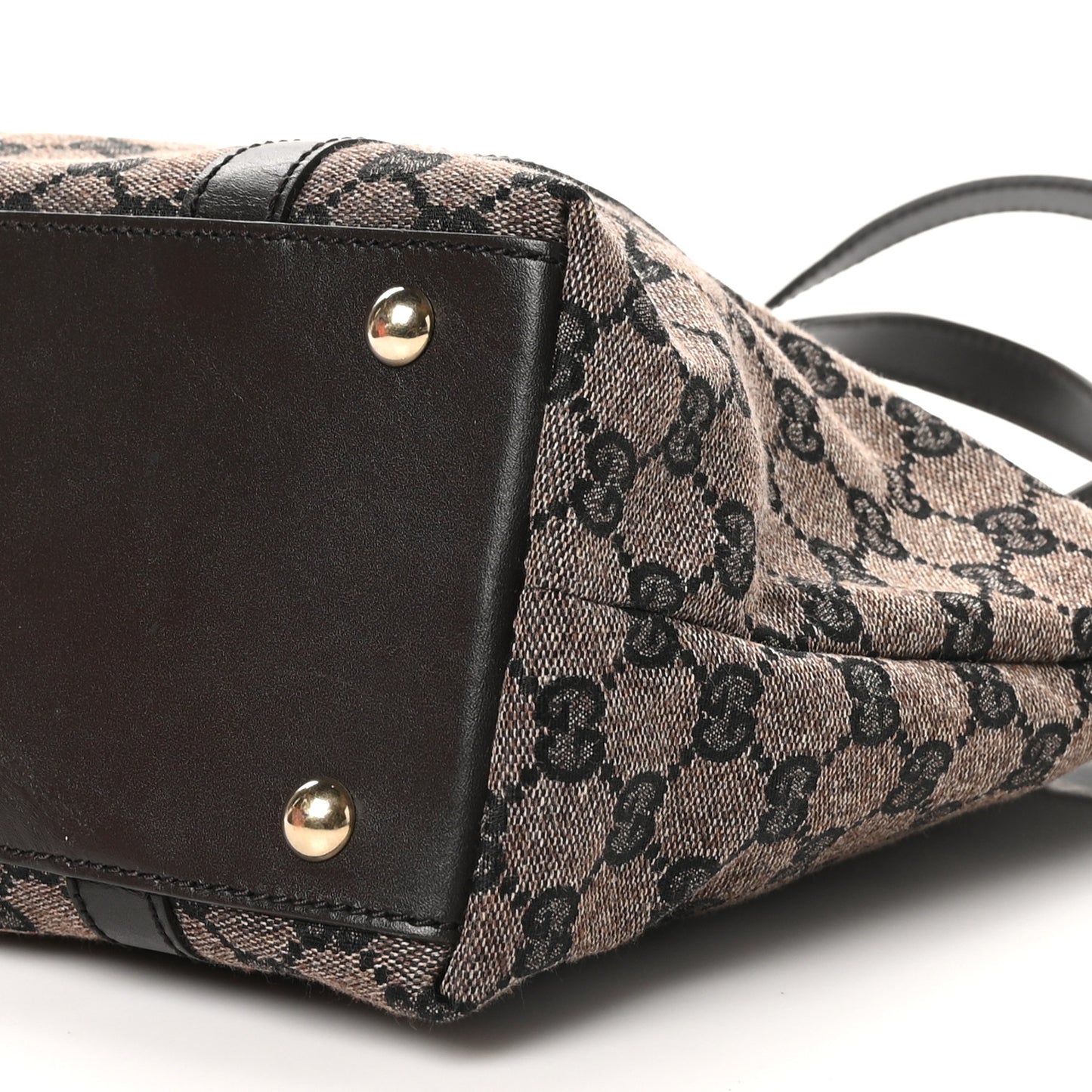 Denim Monogram Abbey Medium Tote Brown